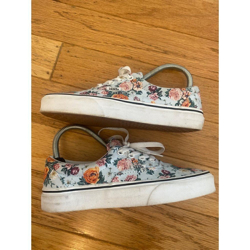 Vans, unisex blue Era Garden Floral Flower Design shoe men’s 4.5 women’s 6 - Picture 4 of 8